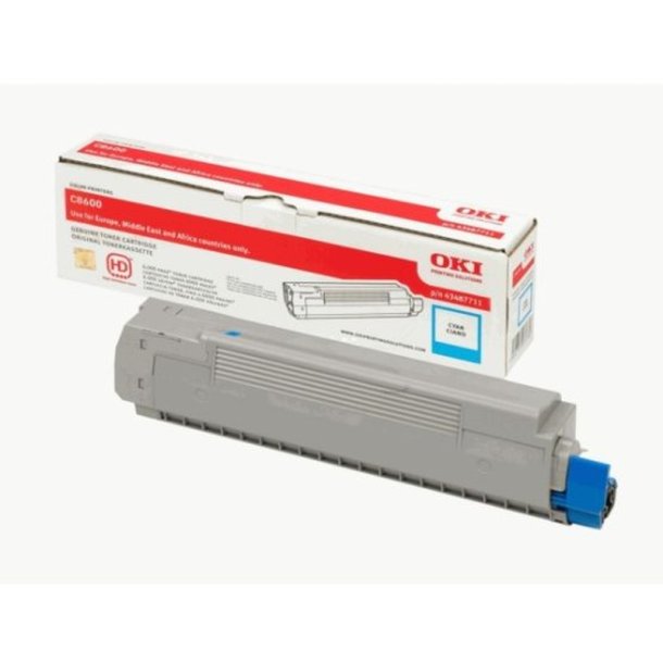 OKI original toner - C8600/C8800 - Cyan - 6000 sider