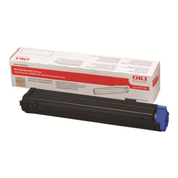 OKI original toner - B4400/B4600 - Sort - 3000 sider