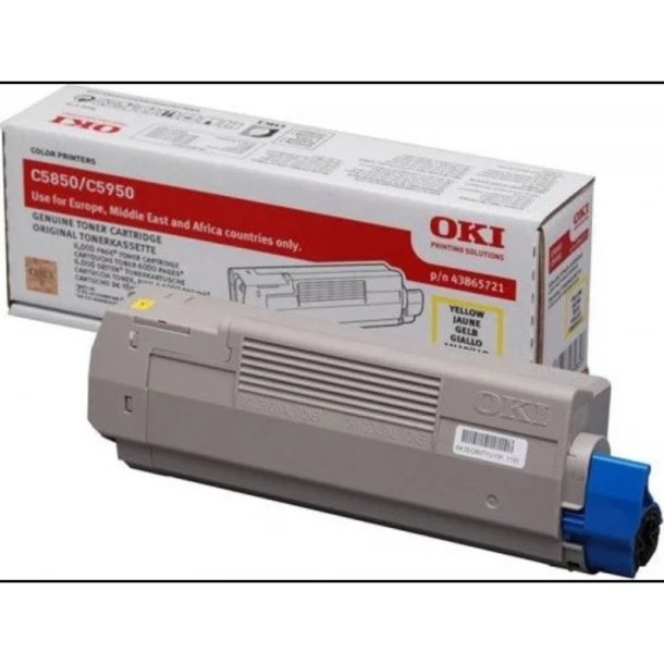 OKI original toner - MC650/C5850/C5950 - Yellow - 6000 sider