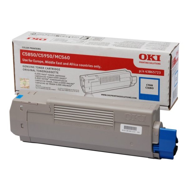 OKI original toner - MC650/C5850/C5950 - Cyan - 6000 sider