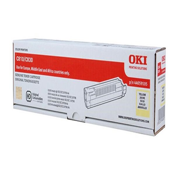 OKI original toner - MC851/861 - yellow - 7300 sider