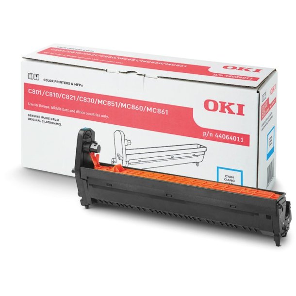 OKI Original tromle - C801/810/821/830/MC851/860/861 - Cyan - 20000 sider