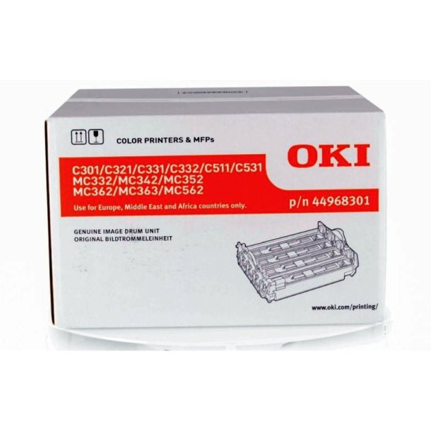 OKI original tromlekit - C301/C321/C331 - Sort/farver - 30000/20000 sider