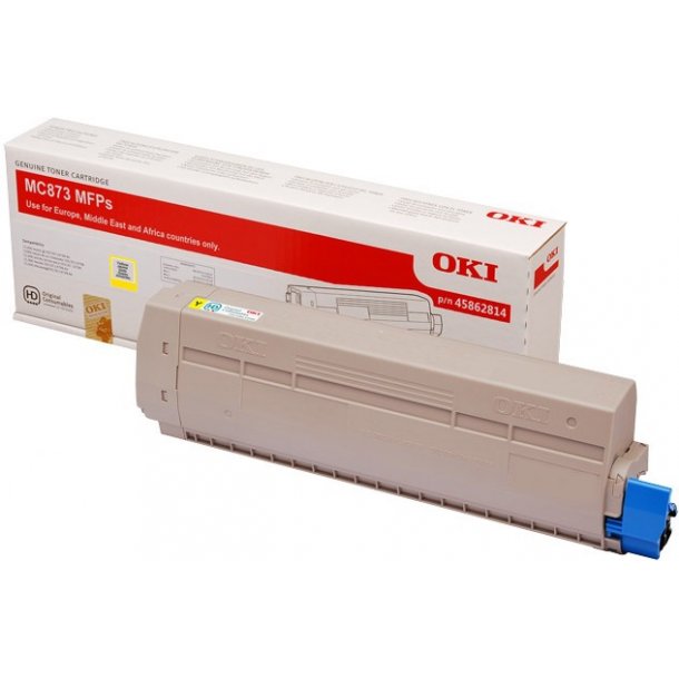 OKI original toner - MC873/MC833 - yellow - 10000 sider