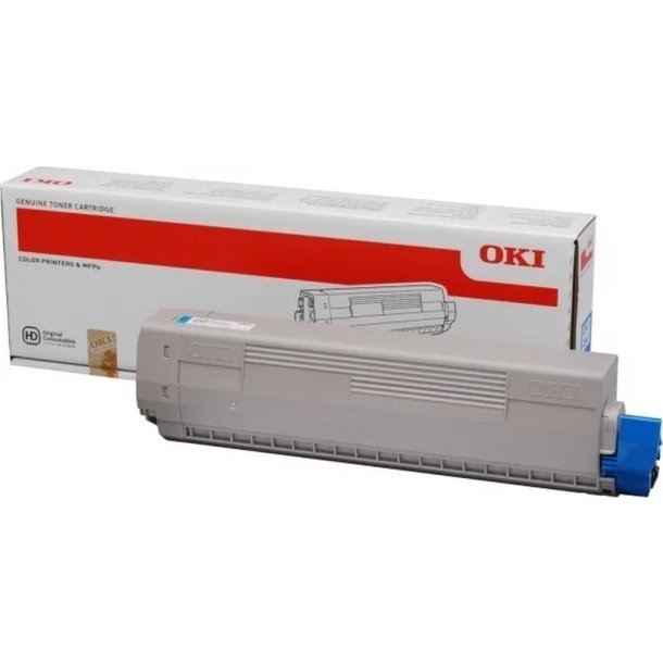 OKI original toner - C813 - Cyan - 5000 sider