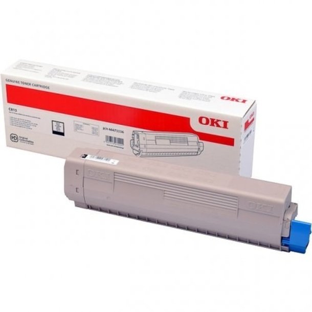 OKI original toner - C813 - Sort - 5000 sider