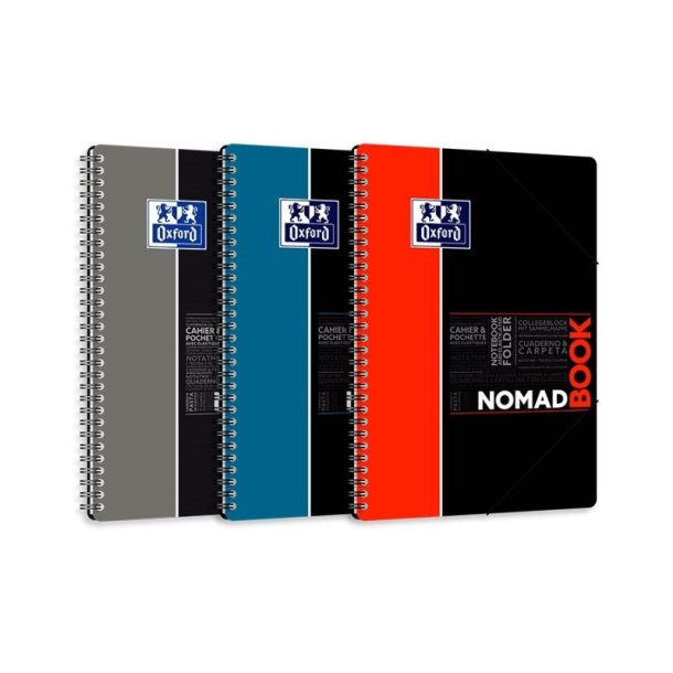 Oxford Student Nomadbook B5+ - linjeret - 160 sider - blok og samlemappe 2-i-1