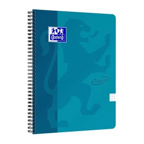 Oxford Touch Notesbog A4 - kvadreret - 70 ark (140 sider) - 90g - Turkis
