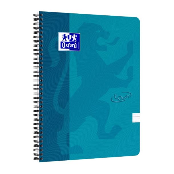 Oxford Touch Notesbog A4 - kvadreret - 70 ark (140 sider) - 90g - Turkis