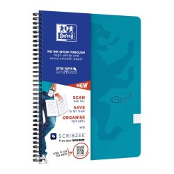 Oxford Touch Notesbog A4 - kvadreret - 70 ark (140 sider) - 90g - Turkis