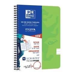 Oxford Touch Notesbog A5+ - linieret - 70 ark (140 sider) - 90g - Gr�n