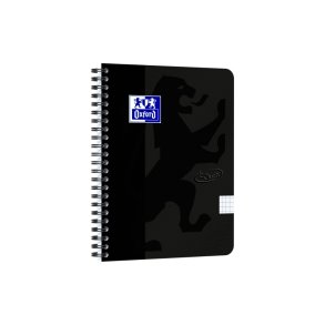 Oxford Touch Notesbog A5+ - kvadreret - 70 ark (140 sider) - 90g - Sort
