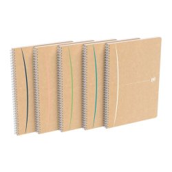 Oxford Touareg Notesbog A4 - linjeret - 180 sider - assorterede farver - dobbelt spiral
