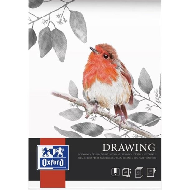 Oxford Kunsttegneblok A4 - 40 ark - 160g - limet i toppen