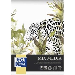 Oxford Mixed media-kunstblok A3 - 25 ark - 225g - limet i toppen