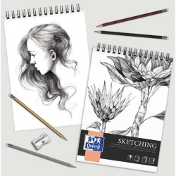 Oxford Kunstskitseblok A4 - 50 ark - 120g - med dobbelt spiral