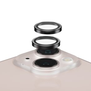 PanzerGlass Hoops� Camera Lens Protector til iPhone 13 mini og 13 - sort