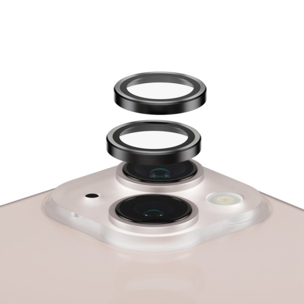 PanzerGlass Hoops� Camera Lens Protector til iPhone 13 mini og 13 - sort