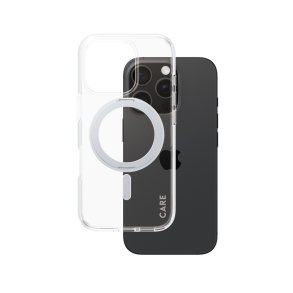 PanzerGlass CARE Transparent Cover med S�lv Kickstand & MagSafe til iPhone 16 Pro