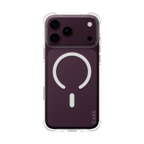 PanzerGlass CARE Samba Case Transparent med hvid MagSafe til iPhone 17/18 Pro Max