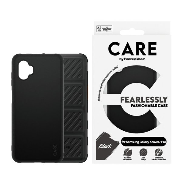 PanzerGlass - CARE? by PanzerGlass&reg; TPU Case Black Samsung Galaxy Xcover7 Pro 5G - Black - Samsung - Galaxy XCover7 Pro 