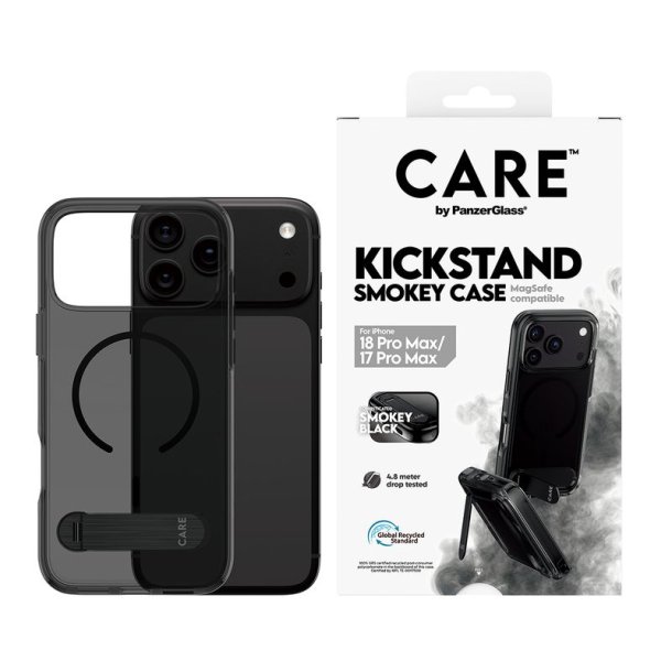 PanzerGlass CARE Kickstand Case Smokey MagSafe - iPhone 17/18 Pro Max