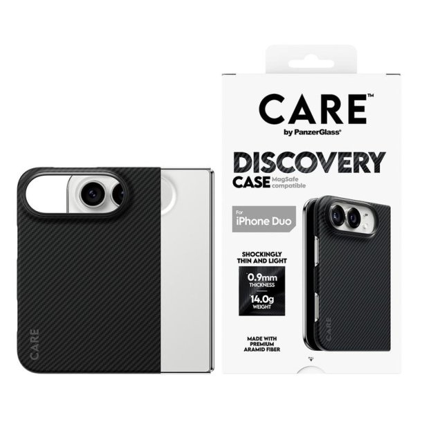 PanzerGlass CAREDiscovery Case iPhone Duo - sort og gr� cover med MagSafe