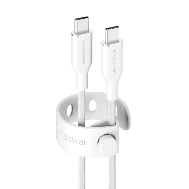 PanzerGlass empower? Racing USB-C til USB-C Kabel 60W 1,2m S�lvhvid