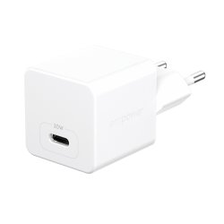 PanzerGlass empower? Turbo 30W oplader med USB-C og GaN-teknologi - s�lv/hvid