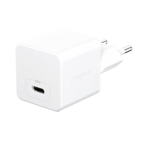 PanzerGlass empower? Turbo 30W oplader med USB-C og GaN-teknologi - s�lv/hvid