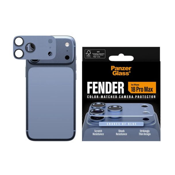 PanzerGlass Fender Camera Lens Protector Shades of Blue til iPhone 18 Pro Max