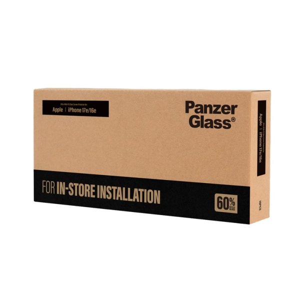 PanzerGlass sk�rmbeskytter til iPhone 17e / 16e / 14 / 13 - Ultra-Wide Fit, 10 stk.