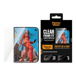 PanzerGlass Front Screen Protector til iPhone Duo | FRAME FIT med FASTFIT IN-A-BOX