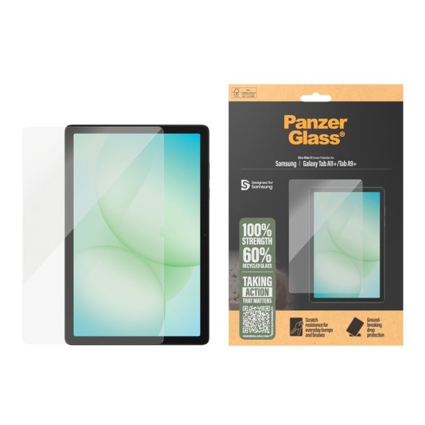 PanzerGlass� Sk�rmbeskytter til Samsung Galaxy Tab A9+ og Tab A11+ | Ultra-Wide Fit