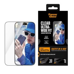 PanzerGlass Ultra-Wide Fit sk�rmbeskytter til iPhone 17 Pro og 18 Pro med FASTFIT