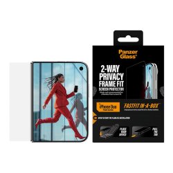PanzerGlass 2-Way Privacy sk�rmbeskytter til iPhone Duo med FRAME FIT