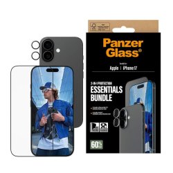 PanzerGlass 2-in-1 Essentials Bundle til iPhone 17 - sk�rmbeskytter