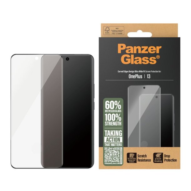 PanzerGlass Ultra-Wide Fit sk�rmbeskytter til OnePlus 13