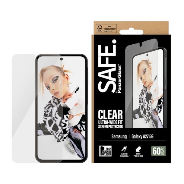 PanzerGlass SAFE Screen Protector til Samsung Galaxy A27 5G - Ultra-Wide Fit med EasyAligner