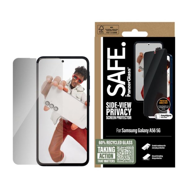 PanzerGlass SAFE 2-Way Privacy sk�rmbeskytter til Samsung Galaxy A56 5G Ultra-Wide Fit