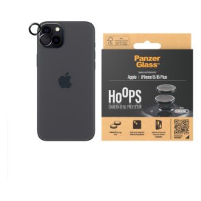 PanzerGlass Hoops Sort Kameralinsebeskytter iPhone 15 | 15 Plus
