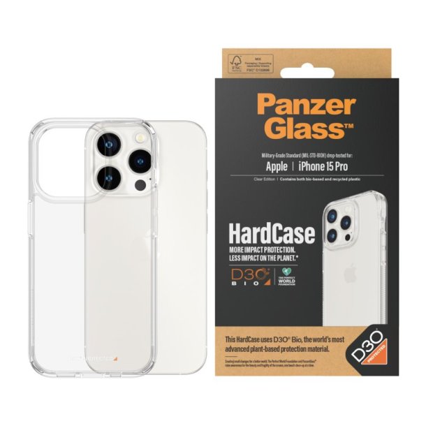 PanzerGlass HardCase Transparent m. D3O iPhone 15 Pro