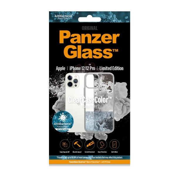 PanzerGlass BULK - ClearCase - til iPhone 12/12 Pro - Satin Silver AB