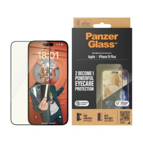 PanzerGlass Eyecare Sk�rmbeskyttelse iPhone 15 Plus | Ultra-Wide Fit m. EasyAligner