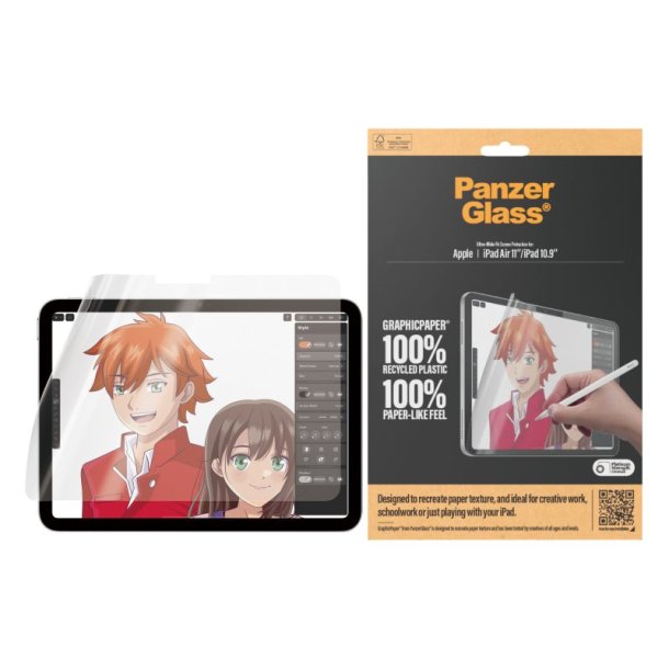 PanzerGlass GraphicPaper Skrmbeskyttelse iPad Air 11'' (2024-2025) | iPad 10.9'' (2022) | iPad 11'' (2025) | Ultra-Wide Fit