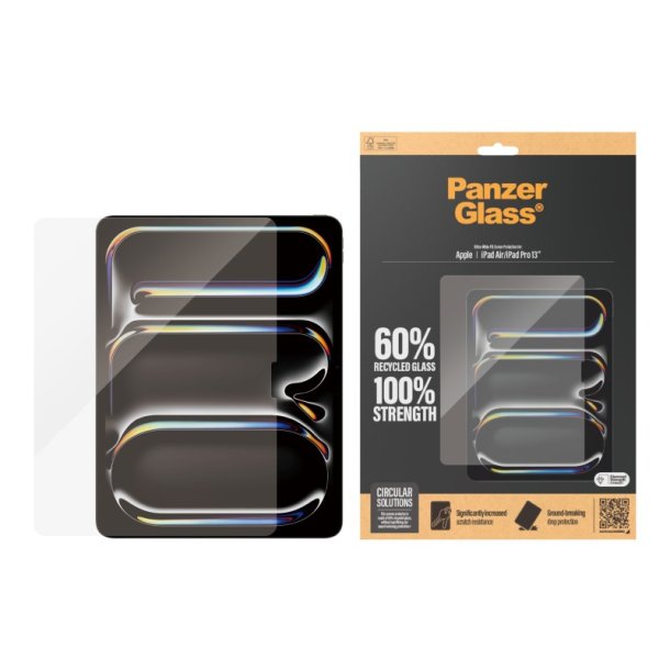 PanzerGlass Skrmbeskyttelse iPad Air 13'' (2024-2025) | iPad Pro 13'' (2024) | Ultra-Wide Fit