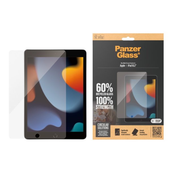 PanzerGlass Skrmbeskyttelse iPad 10.2'' (2019-2021) | Ultra-Wide Fit