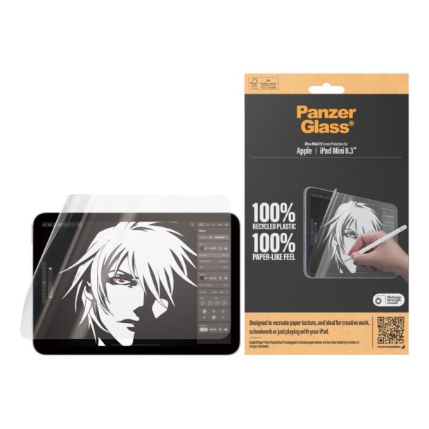 PanzerGlass GraphicPaper Skrmbeskyttelse iPad Mini 8.3'' (2021, 2024) | Ultra-Wide Fit
