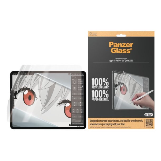 PanzerGlass GraphicPaper Skrmbeskyttelse iPad Pro 12.9'' (2018, 2020, 2021, 2022) | Ultra-Wide Fit