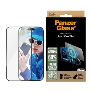 PanzerGlass Gaming Sk�rmbeskyttelse iPhone 16 Pro | Ultra-Wide Fit